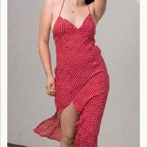 Aria Front - Slit Midi Dress